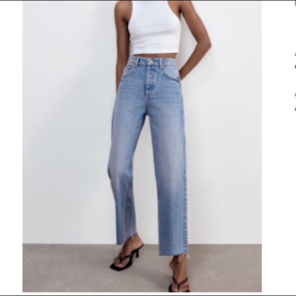 Zara straight leg denim jeans